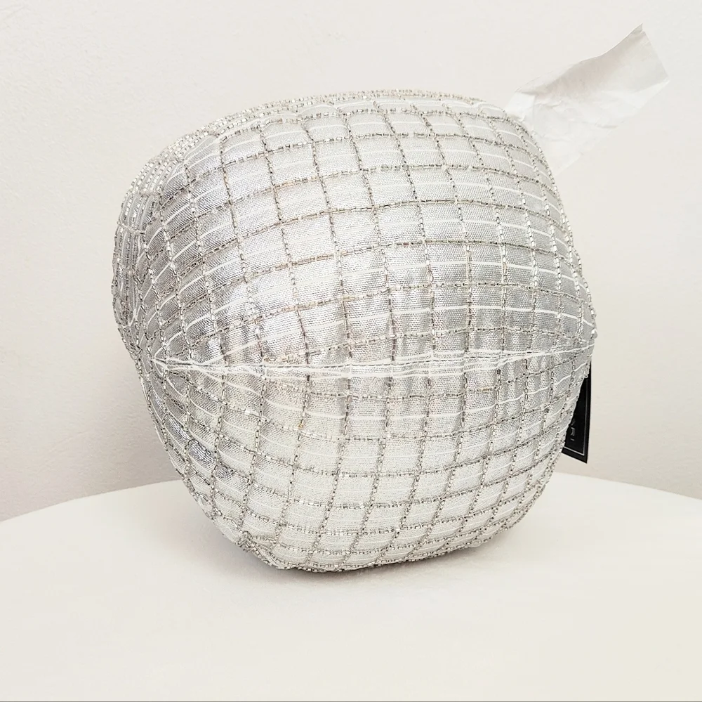 Elie Tahari Round Beaded Ball Pillow Disco 10